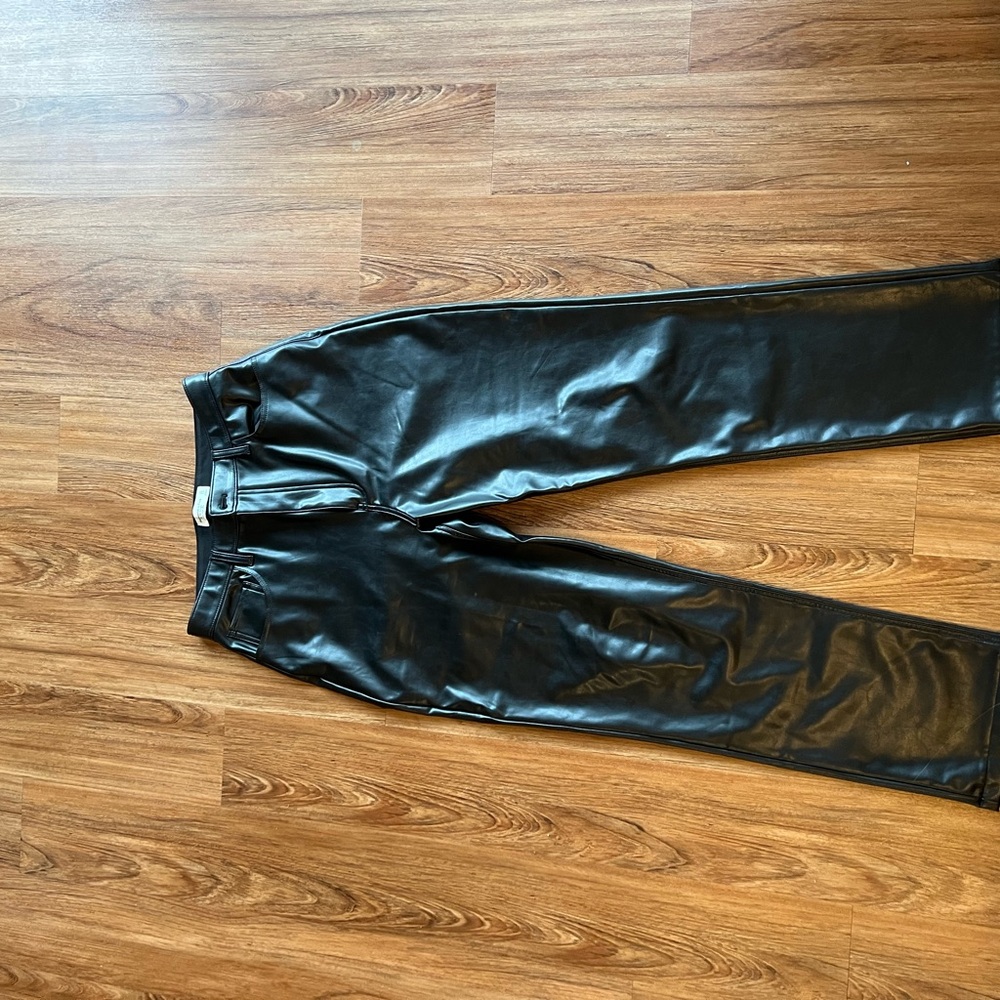 Curve Love Vegan Leather 90’s Straight Ultra High Rise